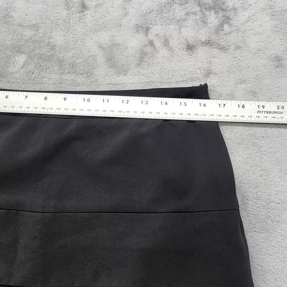 Larry Levine Skirt Womens 10 Black Tiered Pencil Side Zip Stretch Preppy Office - Picture 6 of 8